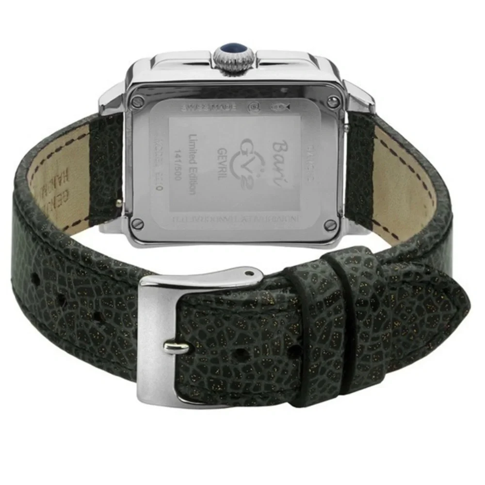 NWT Green leather Diamond Swiss Watch